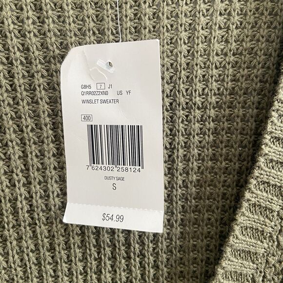 Guess Winslet Crossover Wrap Sweater Olive Green Size Small - Picture 4 of 11